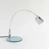 Alvaro Siza, Prod. Fontana Arte, 1994, Falena mod. table lamp in chromed metal