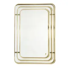 Romeo Rega, Italian production, 1970, brass and mirrored glass wall mirror