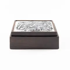 Franco Meneguzzo, Prod. DEM, wooden and glazed ceramic box