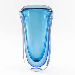 Flavio Poli, Prod. Seguso Vetri d'Arte, 1960, Colored glass vase