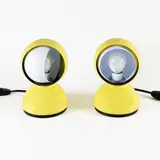 Vico Magistretti, Prod. Artemide, pair of Eclisse mod. table lamps in painted metal
