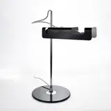 Joe Colombo, Prod. OLuce, Spider mod. table lamp in chromed metal and painted metal