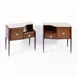Vittorio Dassi, Prod. Dassi, Pair of bedside tables in wood