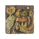 Marcello Fantoni, Italian production, polychrome ceramic tile