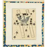 Franco Angeli, "Untitled", mixed media and collage on paper