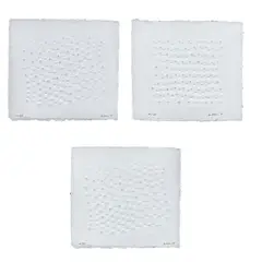 "Tre superfici: Superficie I - Superficie II - Superificie III" by Enrico Castellani, 1995, three dry impressions, offered Mar 2026