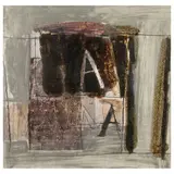 Giorgio Celiberti, "Graffiti on the wall", mixed media on cardboard applied on panel