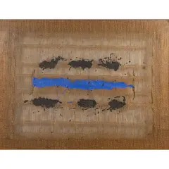 "Untitled" by Salvatore Emblema, 2004, colored earthenware on jute canvas, offered Mar 2026