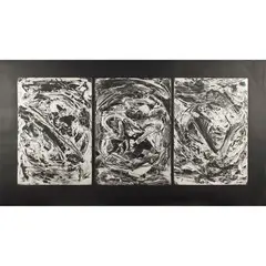 Emilio Vedova, "Beyond" (triptych), 1987, etching and aquatint on Arches Rives Lavis Fidelis paper