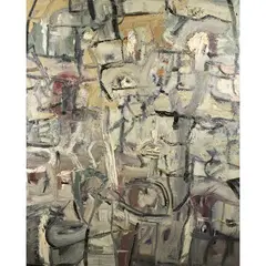 "Untitled" by Li Xiangyang, material oil and collage on canvas Provenance: Private collection, offered Mar 2026