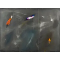 "Untitled by Ennio Finzi, enamel and acrylic on cardboard applied to canvas, offered Mar 2026