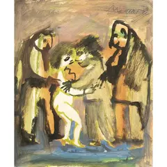 "Ruffiani" by Mino Maccari, 1942, oil on panel, offered Mar 2026