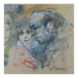 Mino Maccari, "The Poet", 1981, oil on cardboard