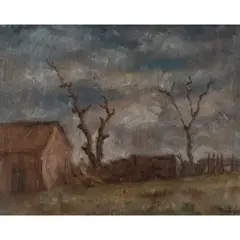 Fiorenzo Tomea, 'Houses in Umbria', 1943, oil on panel