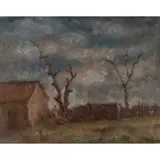 Fiorenzo Tomea, 'Houses in Umbria', 1943, oil on panel