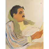 Carlo Quaglia, "Portrait of Saint Monachesi", 1953, oil on cardboard