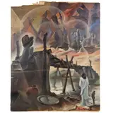 Ippolito Umberto Biraghi, "Inno al sole", 1936, oil on panel