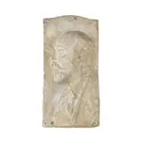 Mario Rutelli, "Self-portrait", 1914, patinated plaster bas-relief