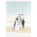 Lynn Chadwick, "Two figures in a landscape", 1973, color lithograph