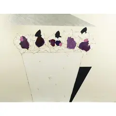 Concetto Pozzati, "A che punto siamo con i fiori", 1990, enamel