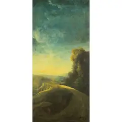 Ubaldo Bartolini, "Landscape", 1983, oil on canvas