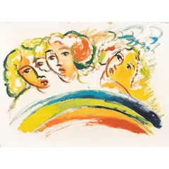 "Untitled" by Mimmo Germana, 1992, oil and mixed media on paper, offered Mar 2026