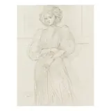 Eugene Berman, "Female figure", pencil on paper