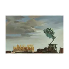 Fabrizio Clerici, "Untitled", 1957, oil on canvas cardboard