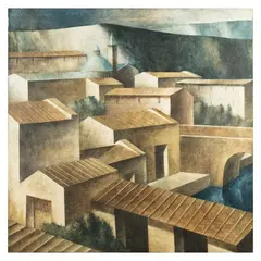 Marcello Scuffi, "I Paesaggi dell memoria. Ricordo di Praga (Ma non so se è vero)", 1995, oil on canvas