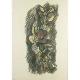 Ennio Morlotti, "Cactus Flowers", 1969, pastels on paper