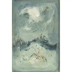 Giovanni Stradone, "Indiano nella notte", 1963, oil on canvas
