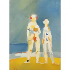 Antonio Vangelli, "Clowns", 1956, oil on canvas