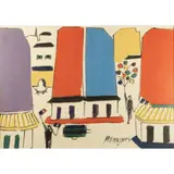 Sante Monachesi, "Parigi Agrà con Muri ciechi e figure a Parigi", oil on canvas