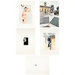 Vettor Pisani, "Folder containing five graphic works", 1972, "L'Eroe da camera"