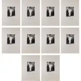 Achille Bonito Oliva, "Untitled", 1972, ten screen prints