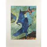 Gianni Dova, 'Grande uccello serale', color etching and aquatint
