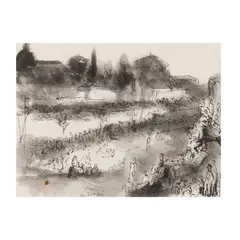 "Sul Tevere" by Alberto Ziveri, 1938, Indian ink and watercolor on paper, offered Feb 2026