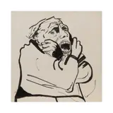 Marino Mazzacurati, "La disperazione prima della morte", Indian ink on paper
