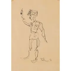Giovanni Stradone, "Federal", 1944, indian ink on paper
