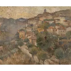 "Landscape" by Luigi Surdi, oil on cardboard, offered Feb 2026