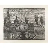 Gian Paolo Berto, "Venice", 1965, etching