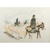 Ernesto Treccani, "Untitled", color lithograph