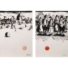 Gennaro Picinni, "Untitled", two lithographs