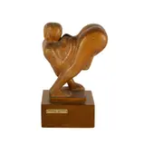 Annibale Zucchini, "Contortionist", wooden sculpture