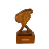 Annibale Zucchini, "Contortionist", wooden sculpture