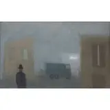 "Passante nella città" by Franco Villoresi, oil on canvas, offered Feb 2026