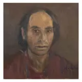 Marcello Muccini, "Self-portrait", oil on canvas