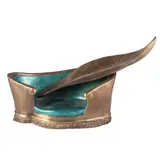 Alessandro Petromilli, "Annunciazione", 1989, gilded and enamelled bronze sculpture