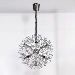 Gaetano Sciolari, Italian production, Sputnik mod. suspension lamp in chromed metal