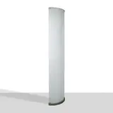 Gio Ponti, Prod. Fontana Arte, Pirellone mod. floor lamp in printed glass and metal